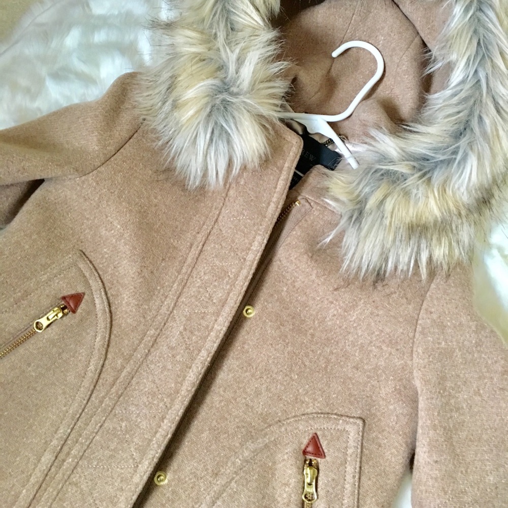 J Crew Chateau Parka Italian Stadium-Cloth Wool